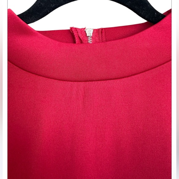 ✨ NWOT Red High Low Asymmetrical Peplum Top - Picture 6 of 8